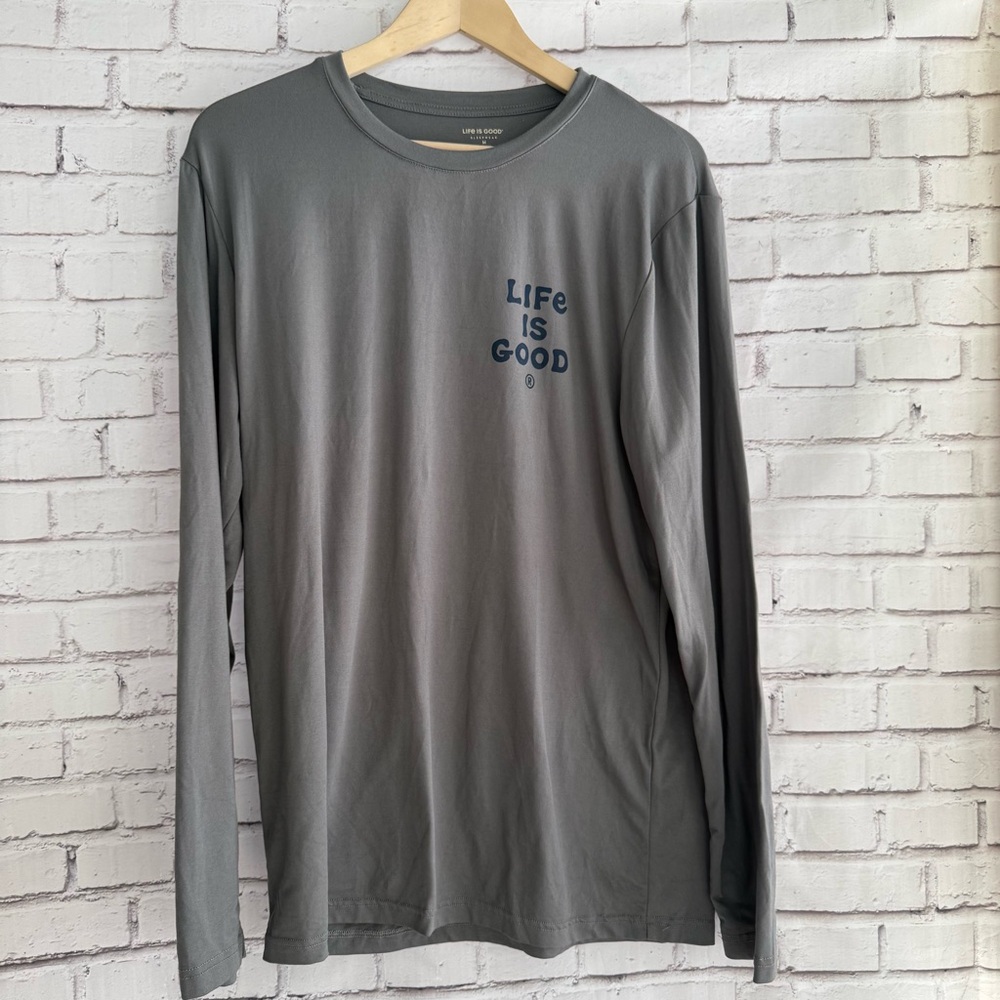 Life Is Good Men's‎ Charcoal Long Sleeve Tee